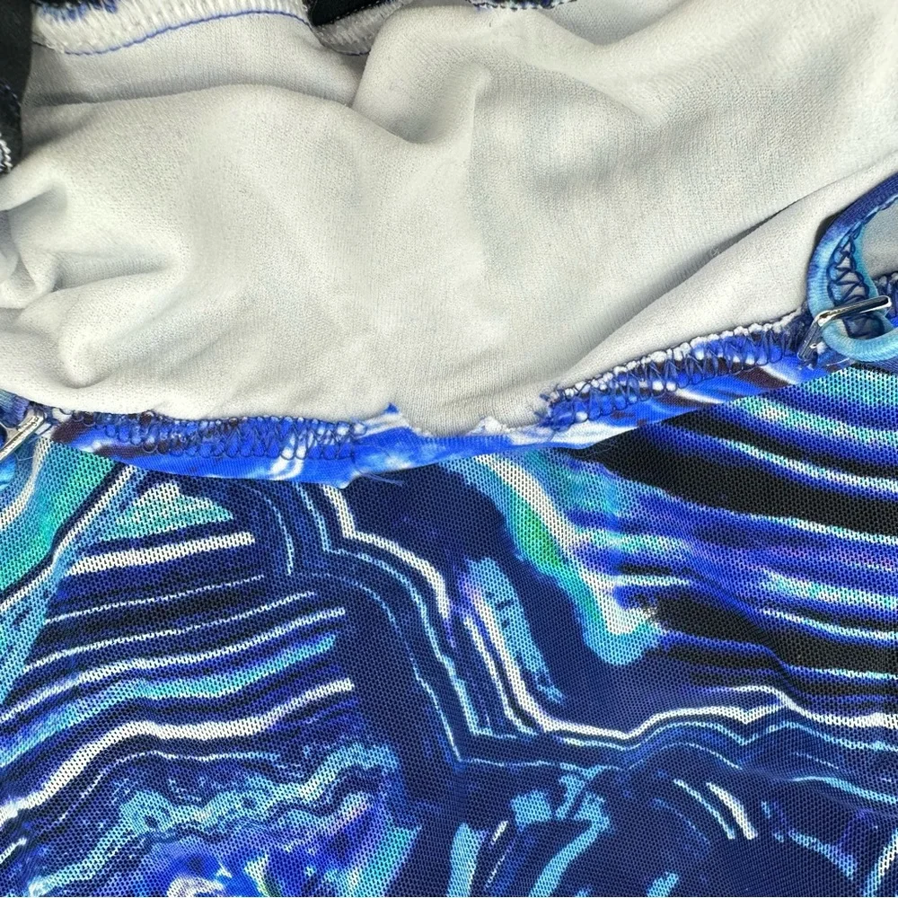 Gottex Mesh Swimdress One Piece Swimsuit Size 6 Resort Beach Coastal Cruise